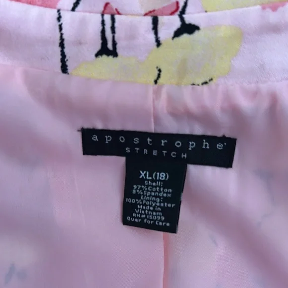 Apostrophe Stretch Floral Pink Trench Coat - Picture 2 of 2